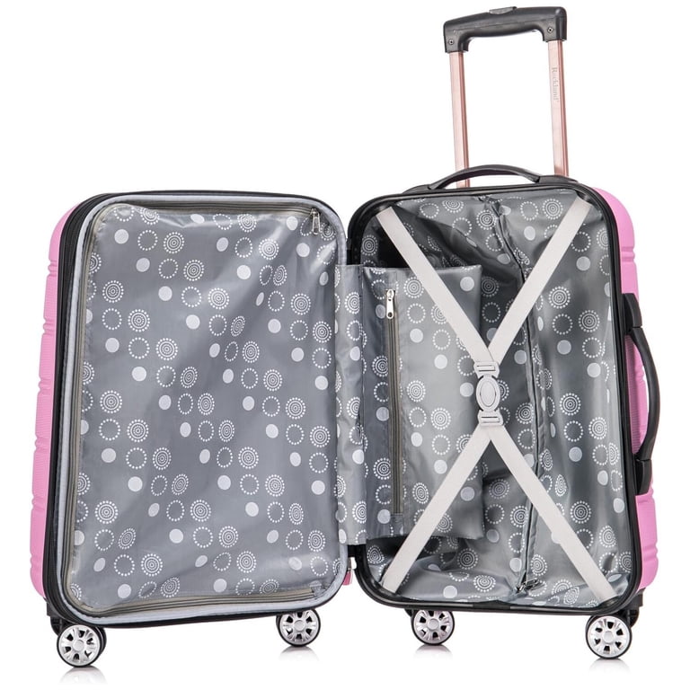 ミッドレングス 6'3 グレーピンク Rockland Deluxe SoftSide 2-Piece Carry-On Luggage Set, Expandable