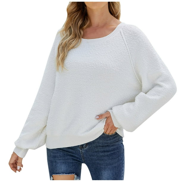 Blusa informal de manga larga con cuello redondo y manga larga para mujer Fridja hjk1626