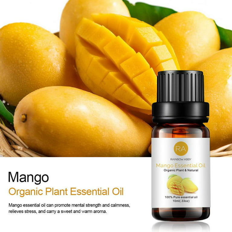 Mango Essential Oil 100% Pure Organic Therapeutic Grade Mango Oil for  Diffuser, Sleep, Perfume, Massage, Skin Care, Aromatherapy, Bath - 10ML