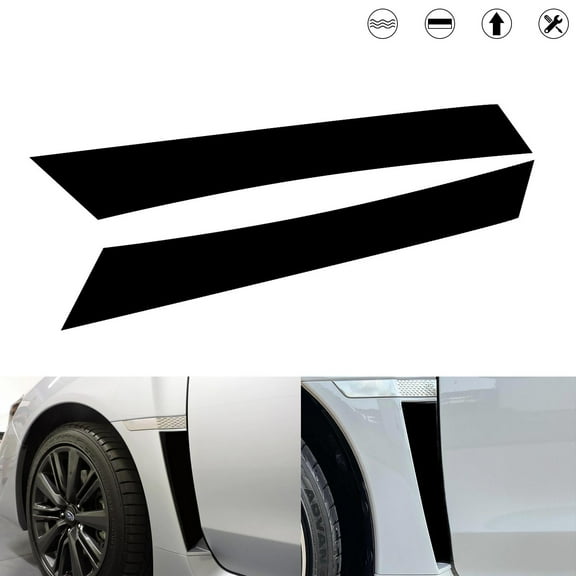 Xotic Tech 2pcs Matte Black Fender Side Vent Stickers Decor Compatible with Subaru WRX STI 2015-2021
