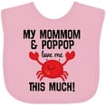 thumbnail image 3 of Inktastic Mommom and Poppop Love Me Grandson Boys or Girls Baby Bib, 3 of 4