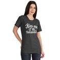 thumbnail image 1 of Inkmeso Embrasse-Moi Je Suis Vaccinée T-shirt Drôle Pro-Vaccin à Col Rond pour Femmes-C6, 1 of 8