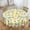 Daisy Border Yellow Flowers, variant on Floral Birds And Colorful Round Tablecloth Polyester Waterproof & Washable 60" Table Cloth Indoor and Outdoor for Kitchen Dining Party Picnic Table Cover