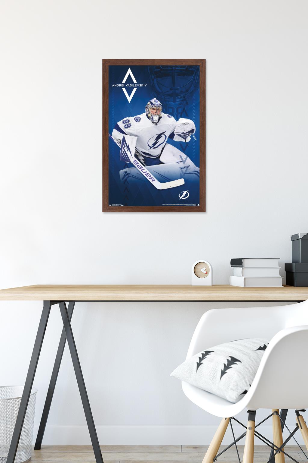 NHL Tampa Bay Lightning - Andrei Vasilevskiy 19 Wall Poster, 14.725" x 22.375" Framed