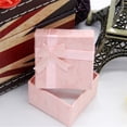 thumbnail image 4 of 24pcs Jewelries Boxes Paperboard Decorative Earring Organizers Dustproof Necklace Containers, Pink, 4 of 9