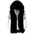 thumbnail image 3 of Chaleco de felpa juvenil para hombre, chaqueta holgada de talla grande con capucha, sin mangas y hombros descubiertos, de piel sintética, para parejas, invierno, 3 of 6