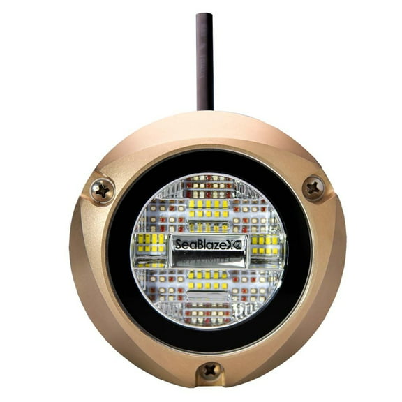 Lumitec Zambezi X2 Dual Color Blue/white For Pontoon Boats Bronze Housing 12/24v Led