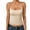 A-Beige249, variant on Women's Form-Fit Square Neck Cami Top Thin-Strap Bodycon Everyday Evening Camisole