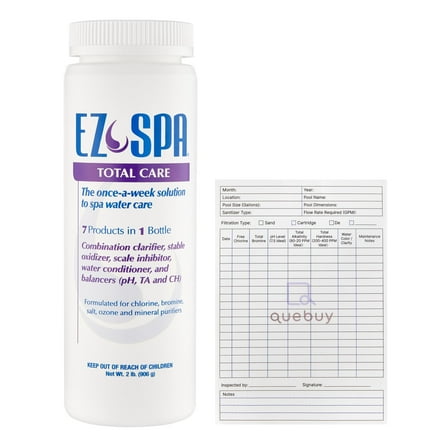 EZ Spa Total Care 2 lb   QueBuy Pool Log Book - Weekly Hot Tub & Spa Water Treatment Blend