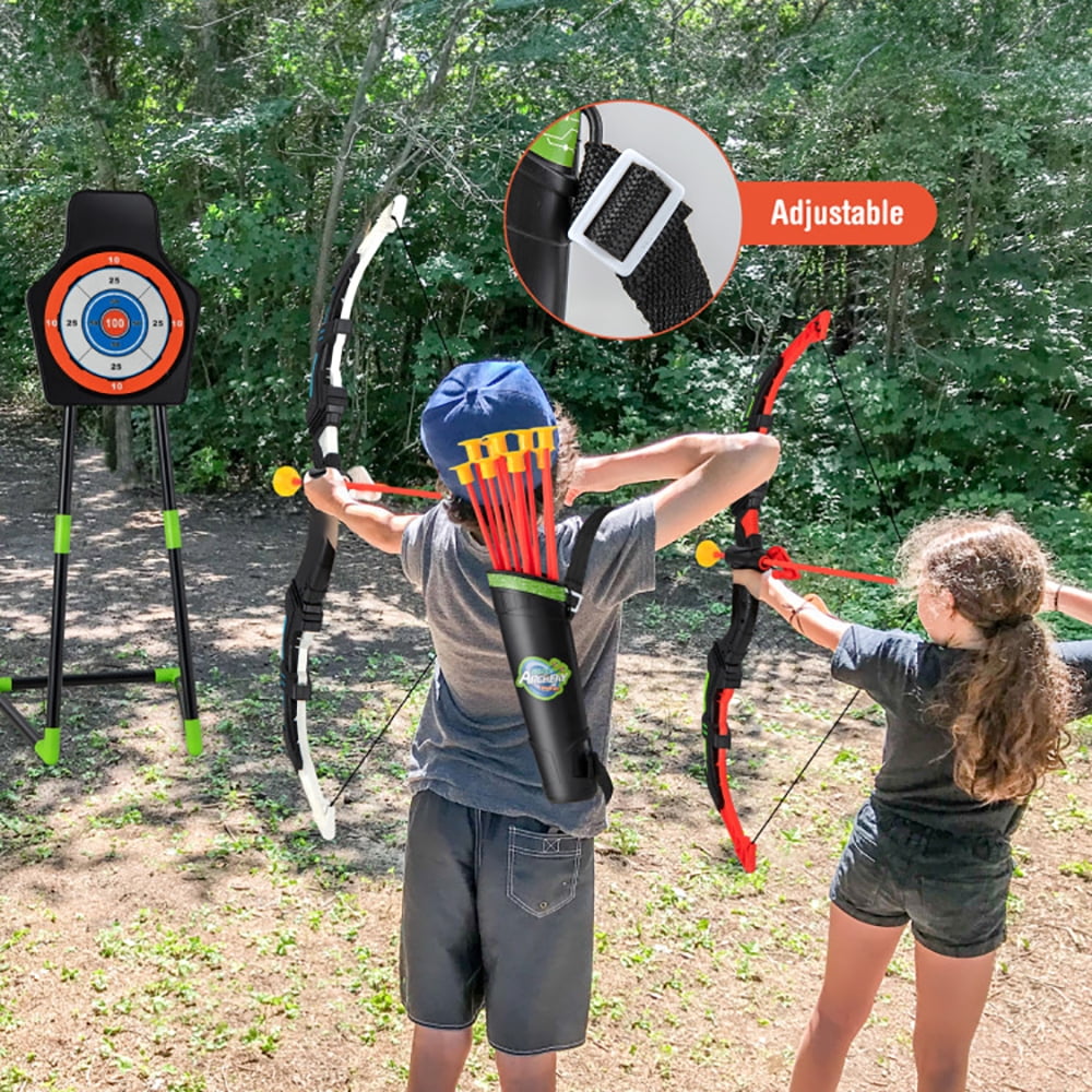 Yardi Yard Youth Archery Bow Set with LED Light Up Bow and 20 Suction Cup Arrows for Kids, Bow and Arrow Archery Toy for Kids