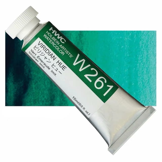 Holbein Acuarelas Profesionales para Artistas, Tubo de 15ml, Ideal para Pintores, Aficionados, Principiantes y Estudiantes, A-W261
