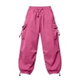 thumbnail image 6 of KIHOUT Mens Cargo Pants Wide Leg Baggy Sweatpants with Multi Pockets Elastic Waist Drawstring Joggers Casual Loose Fit Techwear Workwear Long Pants for Men, 6 of 7