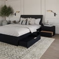 thumbnail image 4 of Nexera Ensemble de Chambre à Coucher à Rangement Double 4 Pcs, Noir, Grand Lit, 4 of 6