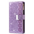 thumbnail image 3 of Wallet Case For iPhone 16e ,Glitter Sparkly Bling Flip Leather Zipper Pocket Magnetic Wallet Case with 9 Card Slot Kickstand Strap Phone Case For iPhone 16e, 3 of 16