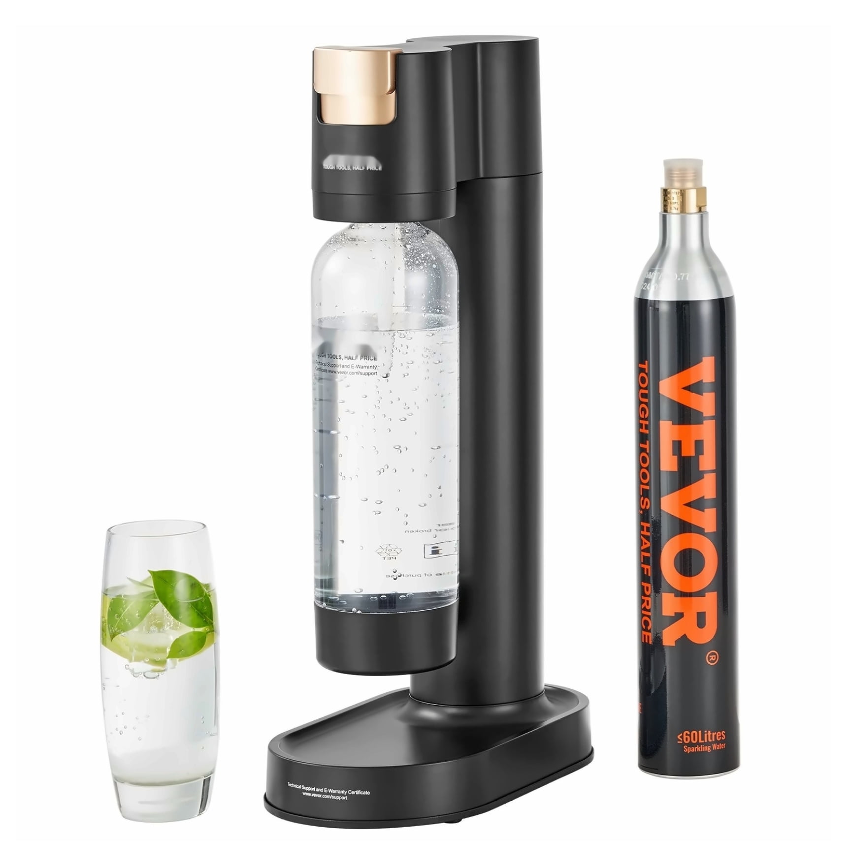 SodaStream Fizzi Sparkling Water Maker (Black) with CO2 and BPA