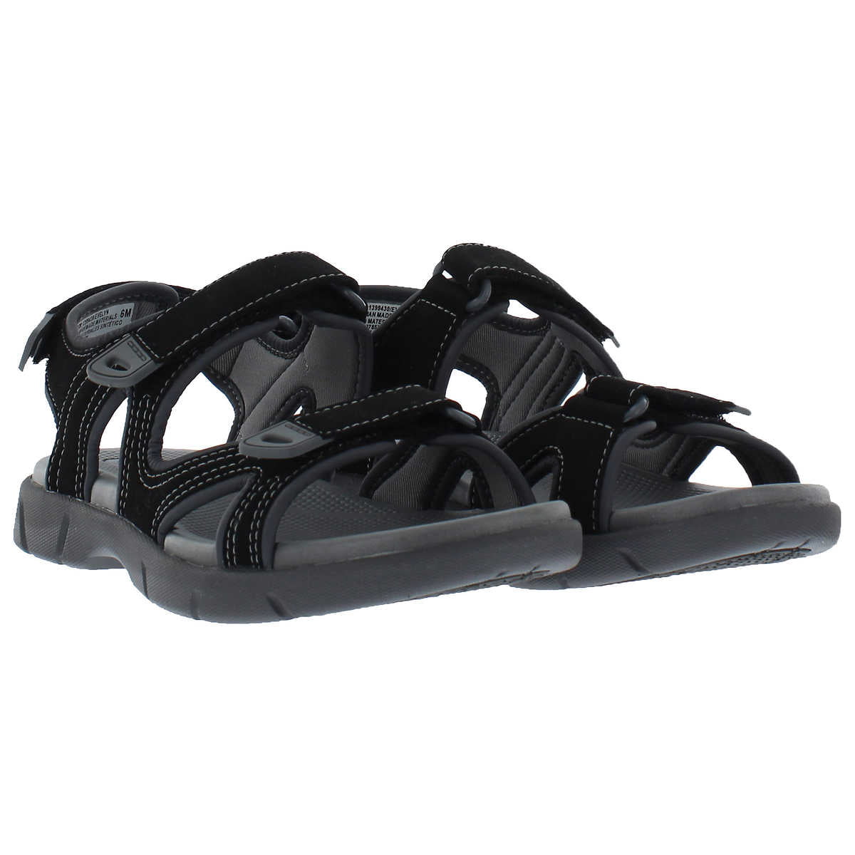 ladies black comfort sandals
