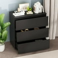thumbnail image 6 of Homsee Modern 3-Drawer Dresser Chest, Wooden Dresser Tower with Wide Storage Space for Living Room Bedroom (Black), 6 of 18