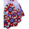 thumbnail image 4 of Tallas grandes Impresión de flores Crisscross Tie Dye Typer Top Rosegal  Camisetas sin mangas de talla grande, 4 of 5