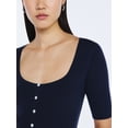 thumbnail image 4 of Scoop Women's Square Neckline Cardigan Sweater with Short Sleeves, Lightweight, Sizes XS-XXL, 4 of 5