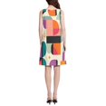 thumbnail image 3 of FORMRS Summer Dress for Women Loose U Neck Sleeveless Midi Beach Sundresses with Pockets, Beige Abstract, 3 of 8
