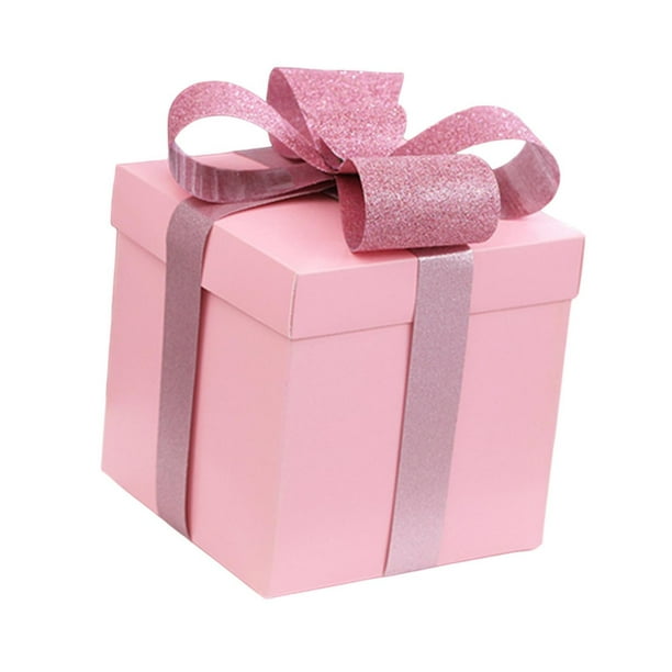 Cajas de regalo de Navidad con tapa, regalos de fiesta, adornos navideños, adornos para el día de San Valentín, envoltura de regalo, embalaje de Rosa