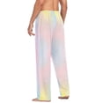 thumbnail image 3 of FORMRS Mens Pajama Pants with Pockets Soft Cotton Sleepwear Lounge Bottoms, Sizes S-2XL, Pink Wavy Striped, 3 of 7