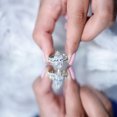 thumbnail image 6 of Rosec Jewels Lab Grown Diamond 3 Carat Engagement Ring with Wedding Band - IGI Certified Marquise Ring Set - E-VS1 Quality, 10K White Gold, US 11.50, 6 of 9
