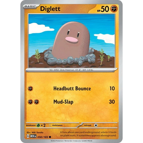 Pokemon Scarlet & Violet 151 Common Diglett #50