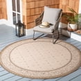 thumbnail image 2 of Safavieh Courtyard Gaus Oriental Indoor/Outdoor Area Rug, Natural/Brown, 5'3" x 5'3" Round, 2 of 10