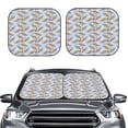 thumbnail image 2 of Haiem Cute Sloth Car Windshield Sun Shade (2 Pieces) Foldable Windshield Sun Shade Car Accessories for Truck SUV Pickup-Large, 2 of 7