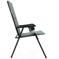 thumbnail image 5 of Topbuy Outdoor Folding Chair Collapsible Enlarged Chair with Cup Holder Grey, 5 of 7