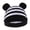 Black/White, variant on Toddler Stretchy Hat Toddler Seamless Cap Toddler Boneless Hat Girls' Thin Summer Bonnet Baby Hat Bear Ears Caps Baby Boy Girl Toddler Hats Caps For 0-6 Months