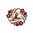 thumbnail image 1 of Brooch Pins Glitter Pechuza Aleación de zinc con un patrón de flores de cristal Regalos para las mujeres Joyería Mujer Ropa Accesorio Cristal Purple Speravity AP004687-01, 1 of 7