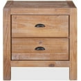 thumbnail image 4 of Grain Wood Furniture Montauk 2-Drawer Bedside Nightstand, Solid Wood with Rustic Walnut Finish, 4 of 6