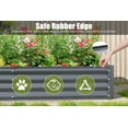 thumbnail image 4 of Domi Galvanized Raised Garden Bed ,Large Metal Planter Box for Growing Vegetables, Fruits, and Flowers Outdoors, Gray, 6x3x1ft, 4 of 8