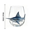 thumbnail image 2 of Artisanal sea creature Glassware, 2D Stemless Wine Glasses, Handcrafted Marine Animal Bar Glass for Coastal Home Decor Oceans Lovers (b)3.94 in, 2 of 7