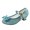 Blue, variant on Crocowalk Children Dress Shoes Sparkle Princess Shoe Bowknot Mary Jane Anti-Slip Glitter Kids Casual Performance Silver 8C