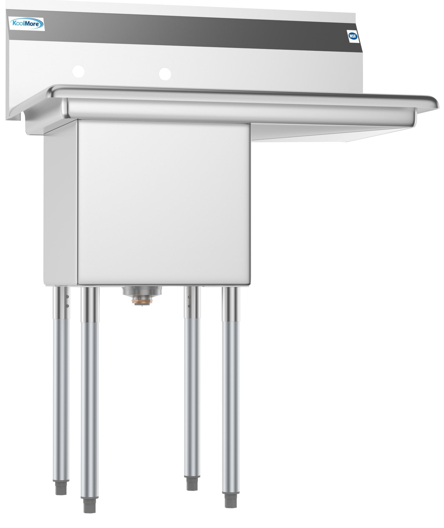 KoolMore 36 in. Two Compartment Stainless Steel Commercial Sink, Bowl Size 15"x 15"x 12"