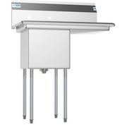 KoolMore 36 in. Two Compartment Stainless Steel Commercial Sink, Bowl Size 15x 15x 12