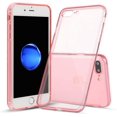 thumbnail image 1 of iPhone 7 Plus Case, [Crystal Clear] Case [Shock Absorption] Cover TPU Rubber Gel [Anti Scratch] Transparent Clear Back, Soft Silicone, Screen Raised Lip Protection, Impact Resistant, (Pink), 1 of 7