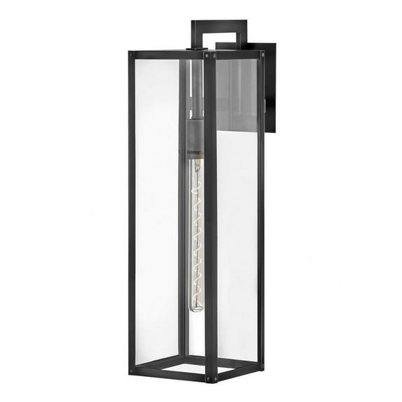 1 Light Large Outdoor Wall Lantern in Transitional Style 7 inches Wide By 25 inches High-Black Finish-Led Lamping Type Bailey Street Home