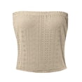 thumbnail image 5 of Tube Top for Women, Sleeveless Strapless Solid Color Summer Top, Polyester Casual Fit, Regular Length, Hand Wash Cold, 5 of 5