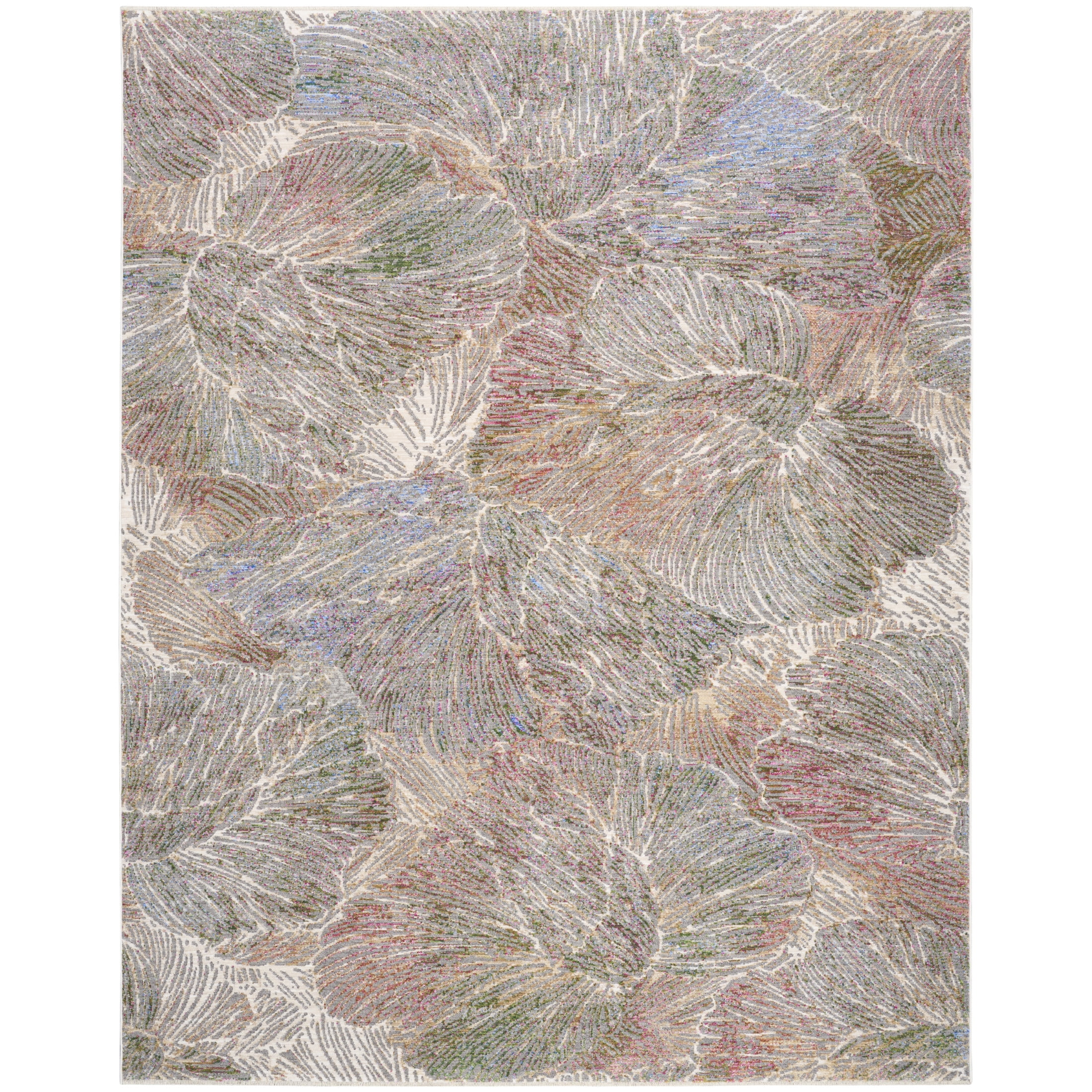 Nourison Quaint Harmony 8'10" x 11'2" Sage Multicolor Bohemian Indoor Rug