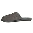 thumbnail image 4 of SWISSBRAND Microsuede Fuzzy House Slippers for Men Indoor Outdoor, Warm Footwear Cozy Mens Slippers, Gray, 7, 4 of 8