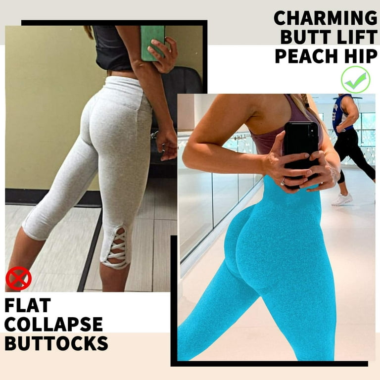 Butt Lift Leggings for Women Scrunch Workout Yoga Pants Ruched Booty  Lifting High Waist Seamless Compression Tights 