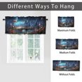thumbnail image 6 of Mushroom Curtain Valances for Kitchen Windows Misty Forest Cartoon Fairy Tale Enchanted Forest Privacy Decorative Rod Pocket Short Window Valance Curtains 54 by 18 in, 1 Panel, 6 of 6