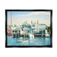 thumbnail image 4 of Stupell Industries Relaxing Boats Floating Harbor Marina Ocean Town Photograph Jet Black Floating Framed Canvas Print Wall Art, Design by Tom Mielko, 4 of 5