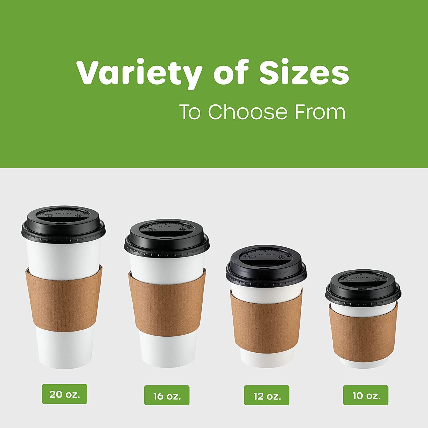 Disposable Coffee Cups With Lids - 16 oz To Go Coffee Cups (80 Set) With  Sleeves and Lids Prevent Le…See more Disposable Coffee Cups With Lids - 16  oz