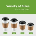 thumbnail image 5 of GUSTO 10 oz Paper Cups Disposable Coffee Cups with Lids & Coffee Sleeves, 50 Sets, 5 of 8