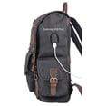 thumbnail image 4 of Harley-Davidson Travel Backpack, Ponderosa Ballistic & Leather USB Bag - Black, Harley Davidson, 4 of 5